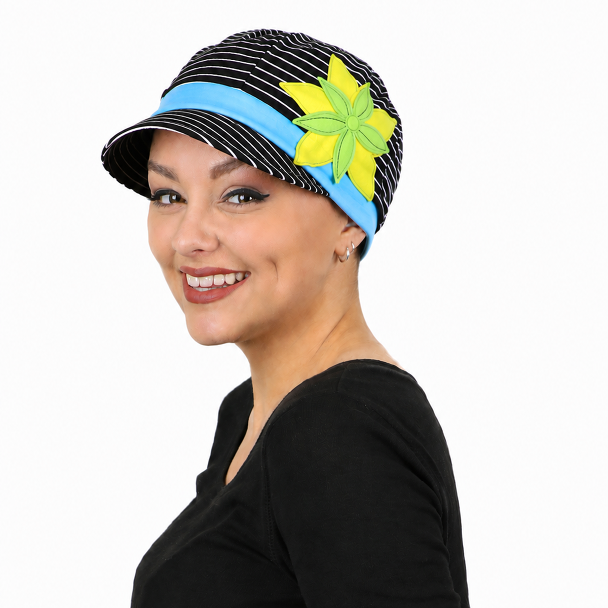 Whimsy Soft Cotton Baseball Cap for Women Chemo Headwear 50+ UPF