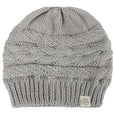 Comfy Cap Cable Knit Beanie Chemo Headwear Made From Recycled Water Bottles