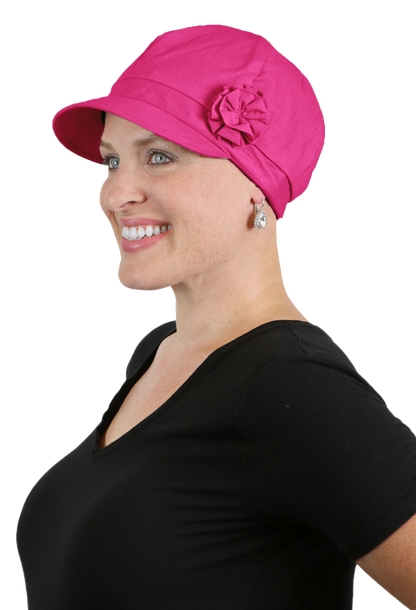 Brighton Newsboy Cap for Chemo Patients Women 100% Cotton 50+ UPF