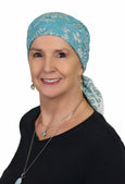 Aravalli 100% Cotton Headscarf Chemo Headwear 30" Square English Garden