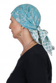 Aravalli 100% Cotton Headscarf Chemo Headwear 30" Square English Garden