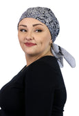 Aravalli Cotton Head Scarf Chemo Headwear for Women Moroccan Grey