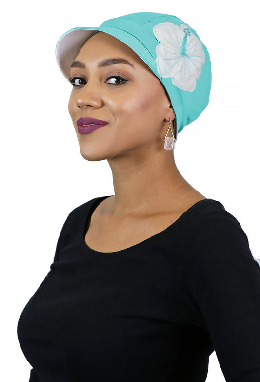 Whimsy Soft Cotton Chemo Cap for Women  Bahama Mama 50+UPF