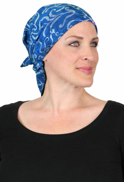 Bali Batik Headscarf Chemo Headwear 50+ UPF Sun Protection 28" x 28"