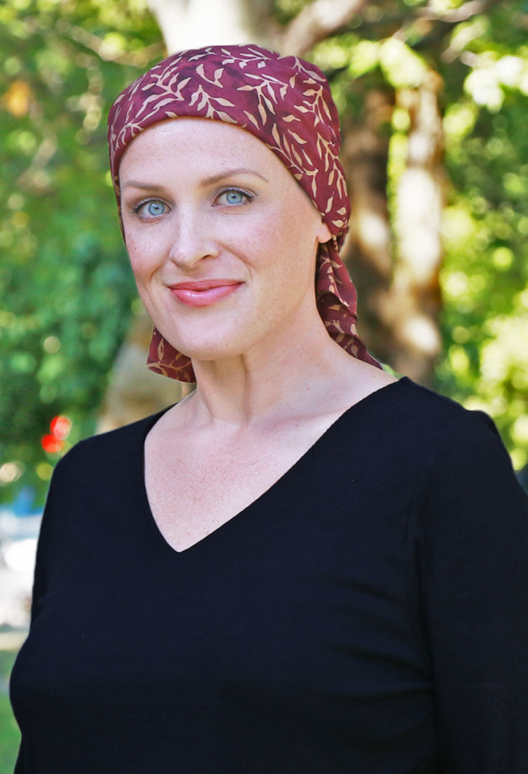 Bali Batik Headscarf Chemo Headwear 50+ UPF Sun Protection 28" x 28"