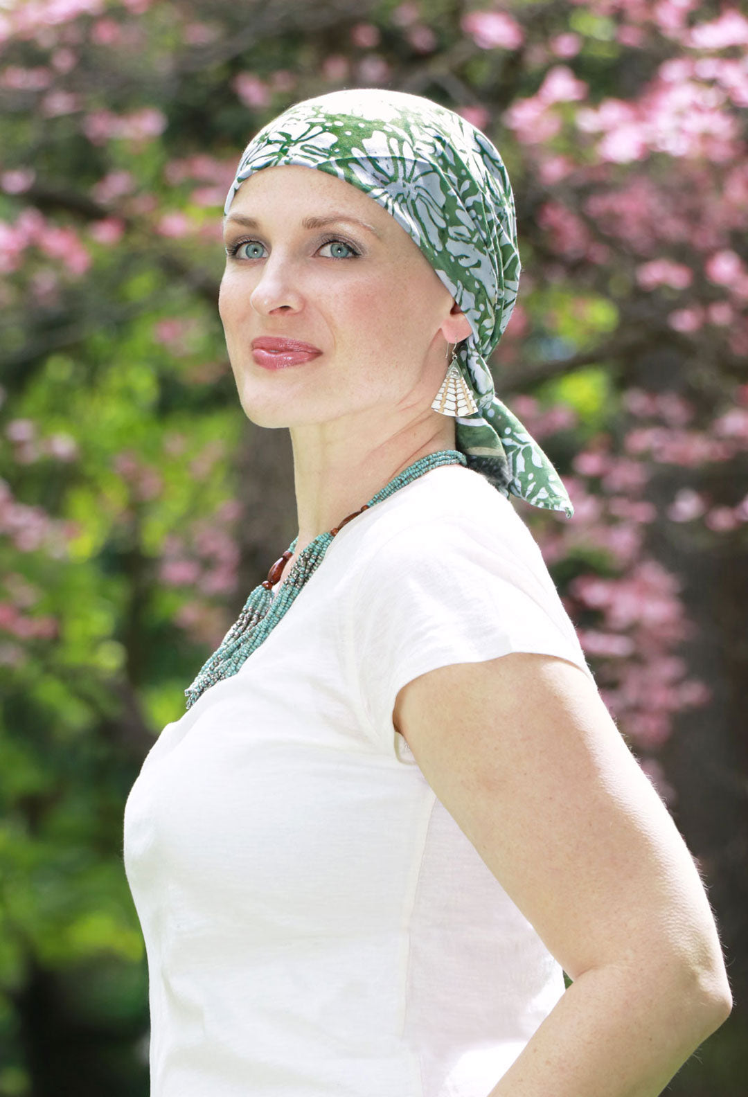 Bali Batik Headscarf Chemo Headwear 50+ UPF Sun Protection 28" x 28"