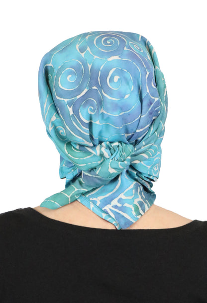 Bali Batik Headscarf Chemo Headwear 50+ UPF Sun Protection 28" x 28"