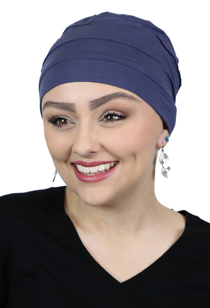 PETITE Bamboo 3 Seam Turban Hat Chemo Headwear for Small Heads 50+ UPF