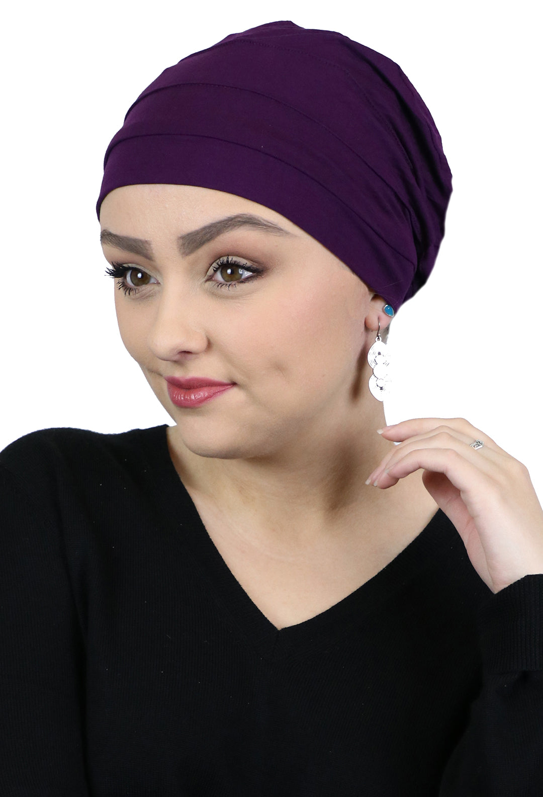 PETITE Bamboo 3 Seam Turban Hat Chemo Headwear for Small Heads 50+ UPF