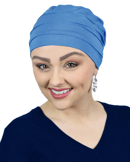 Bamboo 3 Seam Turban Chemo Cap For Cancer Headwear 50+ UPF Sun Protection