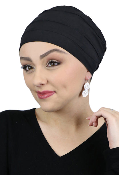 Bamboo 3 Seam Turban Chemo Cap For Cancer Headwear 50+ UPF Sun Protection