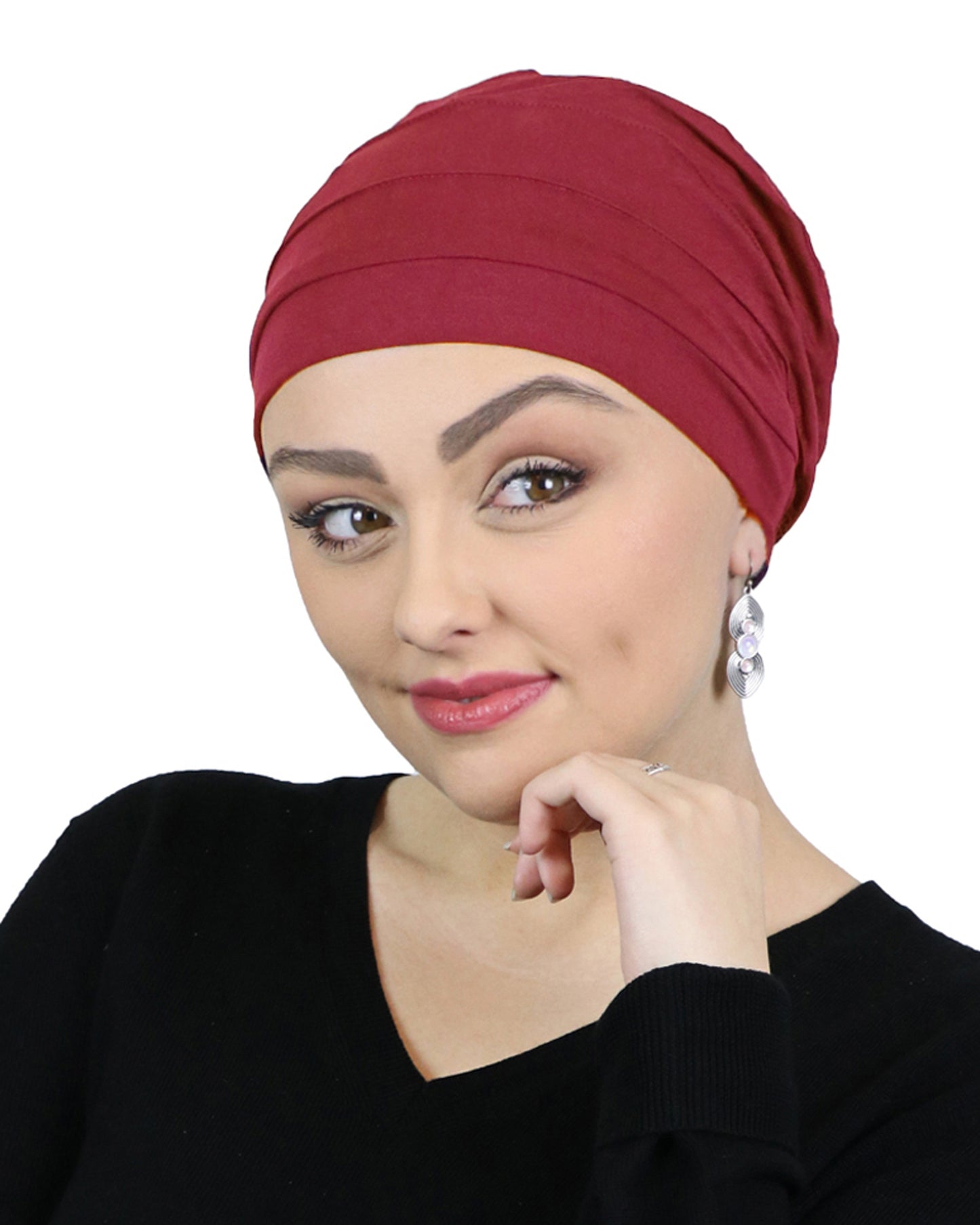 Bamboo 3 Seam Turban Chemo Cap For Cancer Headwear 50+ UPF Sun Protection