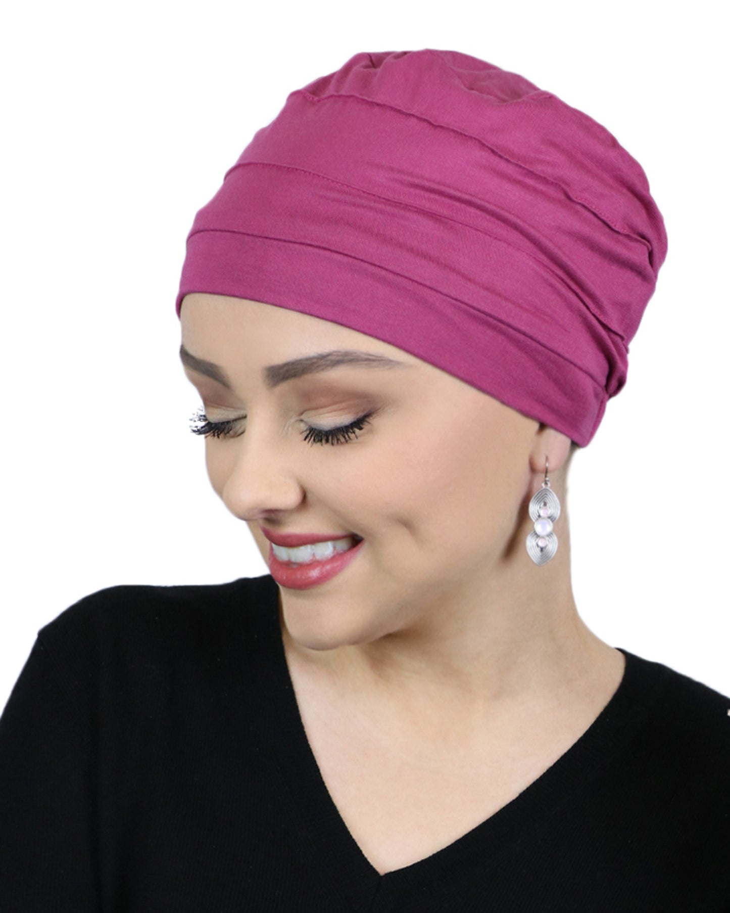 Bamboo 3 Seam Turban Chemo Cap For Cancer Headwear 50+ UPF Sun Protection