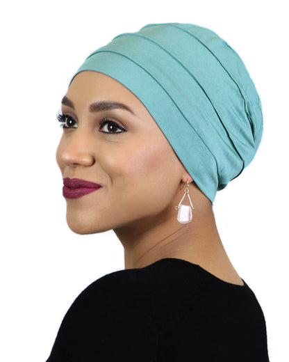 Bamboo 3 Seam Turban Chemo Cap For Cancer Headwear 50+ UPF Sun Protection