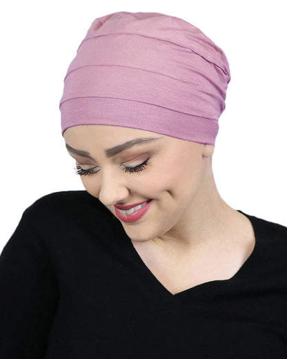 Bamboo 3 Seam Turban Chemo Cap For Cancer Headwear 50+ UPF Sun Protection