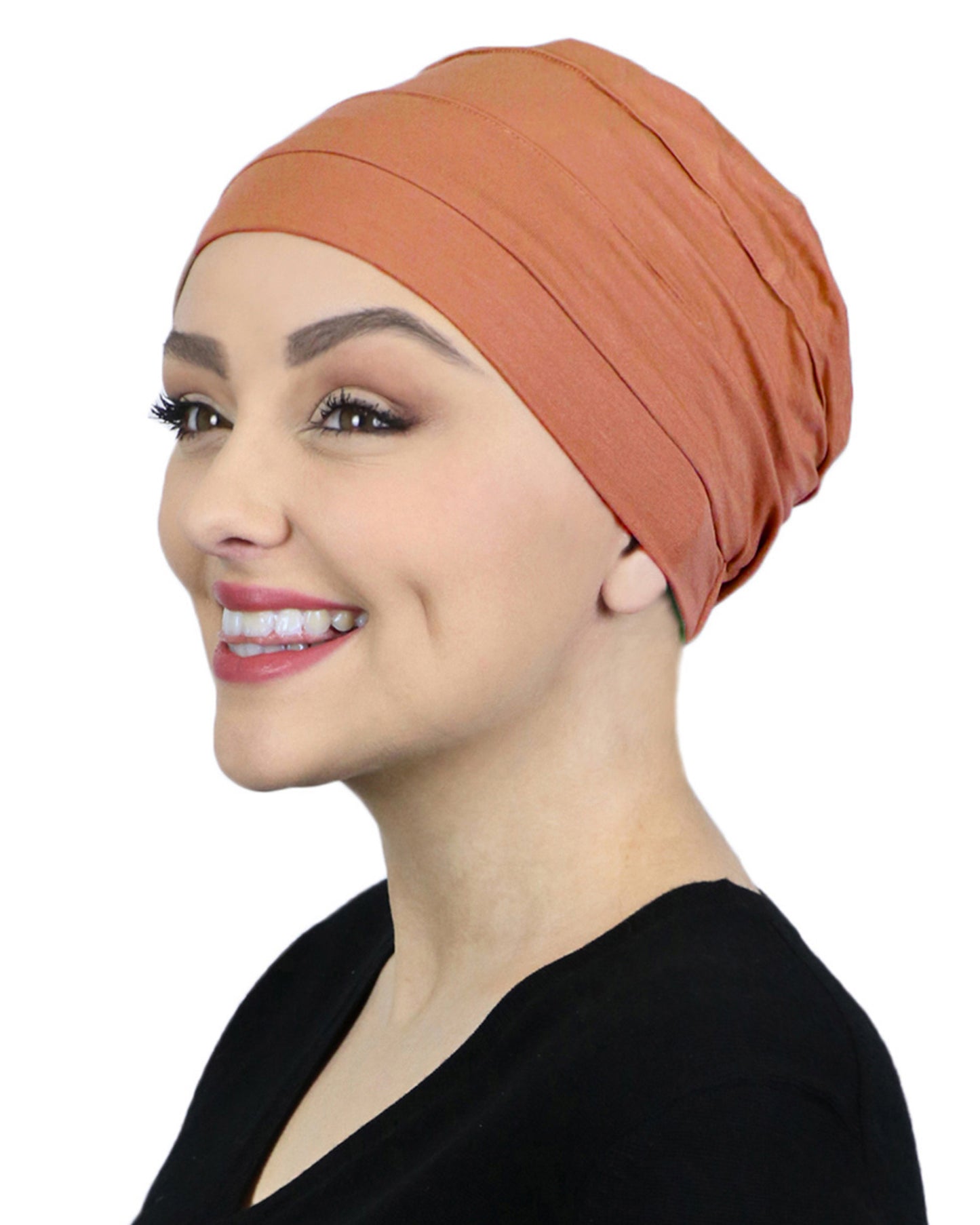 Bamboo 3 Seam Turban Chemo Cap For Cancer Headwear 50+ UPF Sun Protection