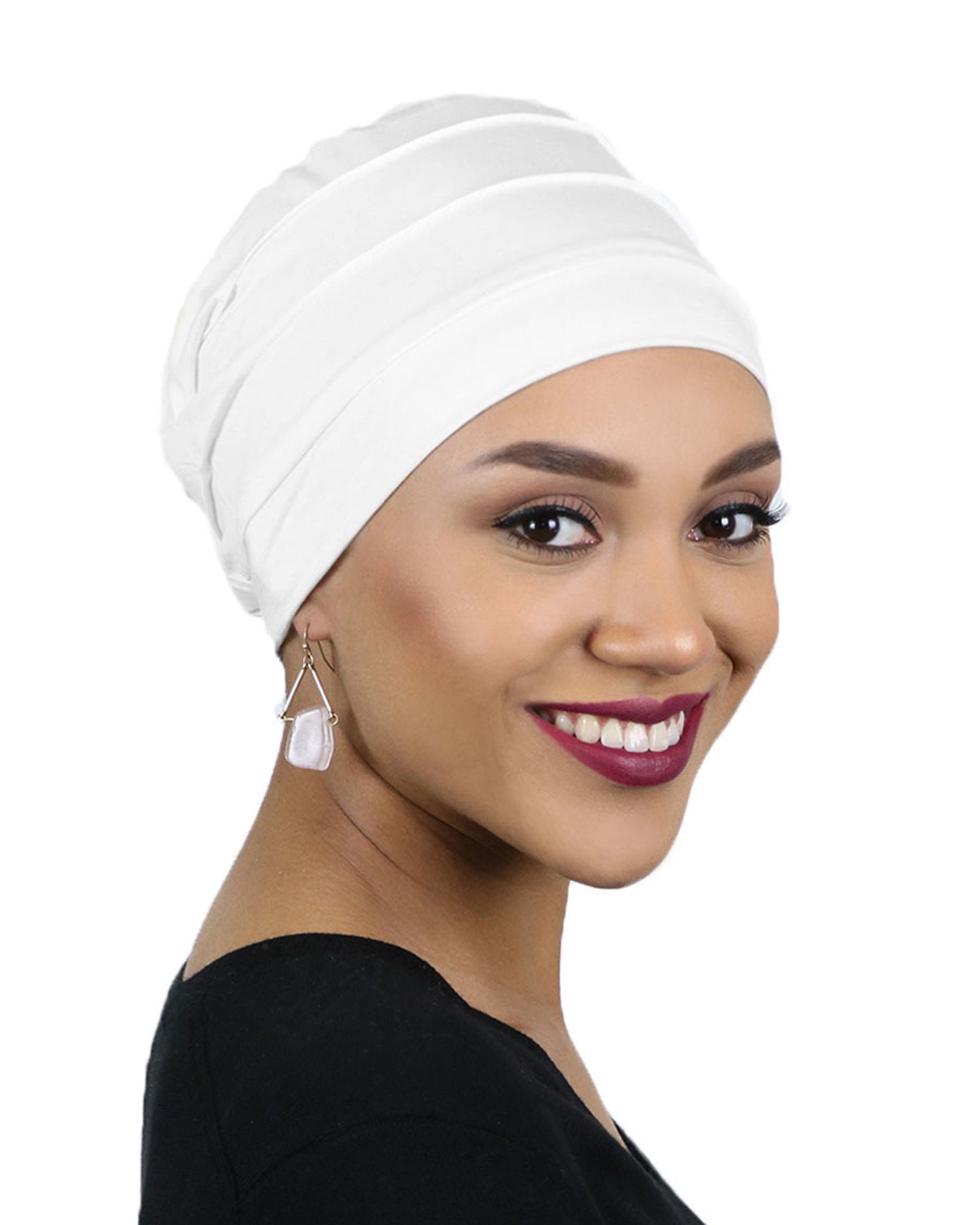 Bamboo 3 Seam Turban Chemo Cap For Cancer Headwear 50+ UPF Sun Protection