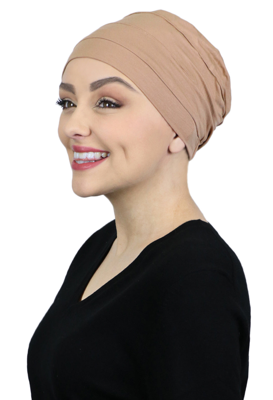 PETITE Bamboo 3 Seam Turban Hat Chemo Headwear for Small Heads 50+ UPF
