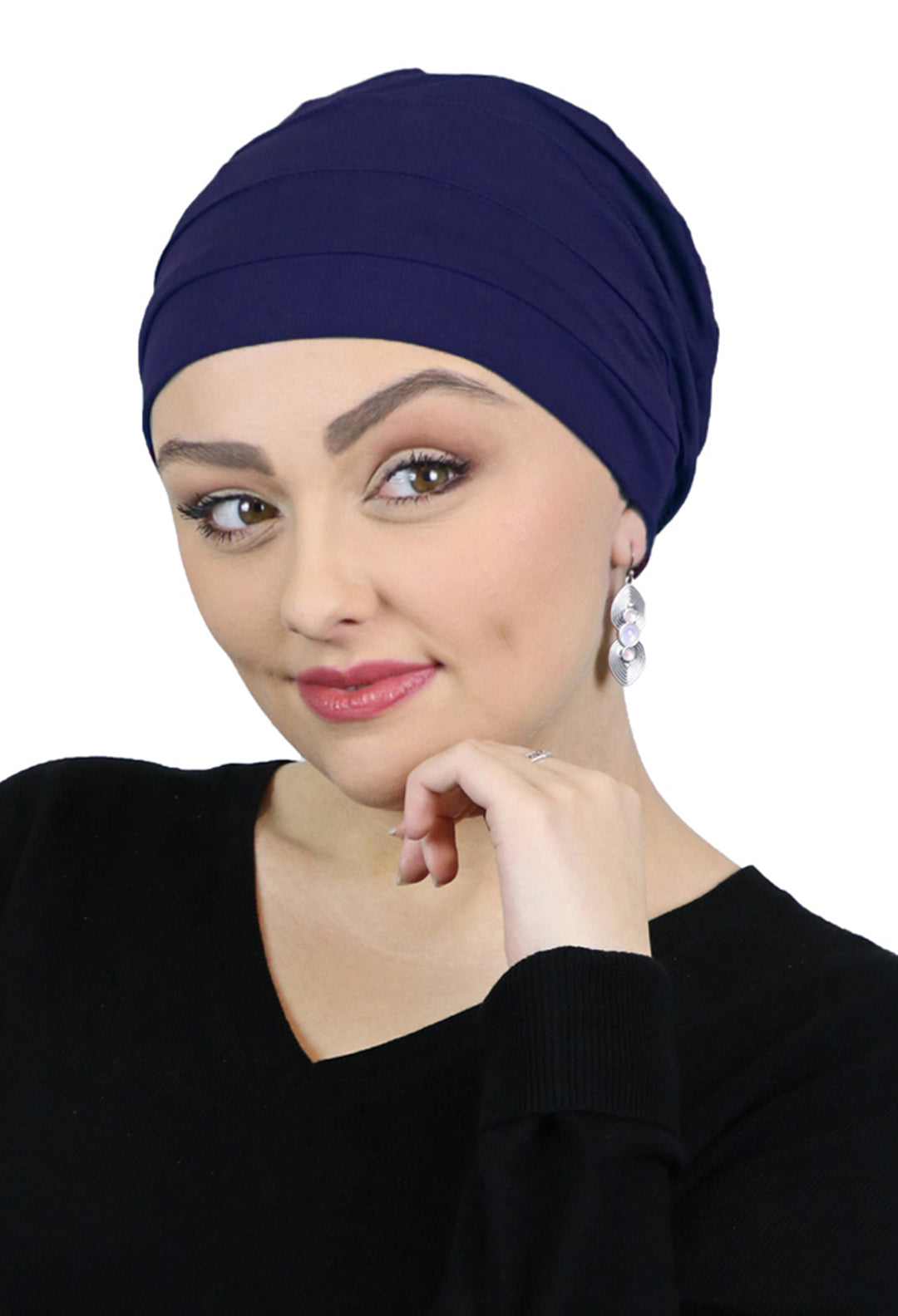 PETITE Bamboo 3 Seam Turban Hat Chemo Headwear for Small Heads 50+ UPF