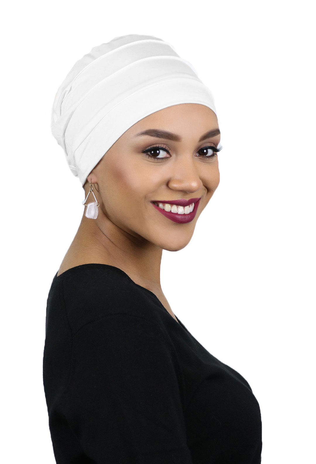 PETITE Bamboo 3 Seam Turban Hat Chemo Headwear for Small Heads 50+ UPF