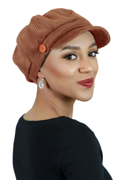 Brianna Corduroy Newsboy Cabbie Hat for Women