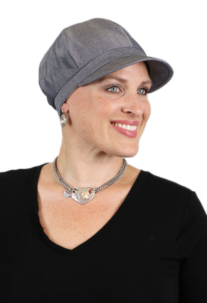 Brighton Newsboy Cap for Chemo Patients Women 100% Cotton 50+ UPF