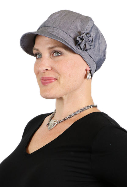 Brighton Newsboy Cap for Chemo Patients Women 100% Cotton 50+ UPF