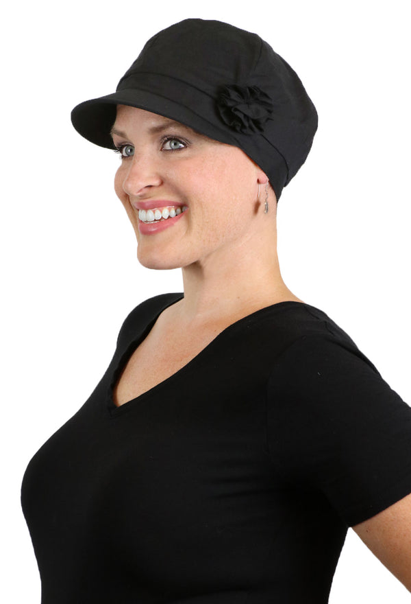 Brighton Newsboy Cap for Chemo Patients Women 100% Cotton 50+ UPF