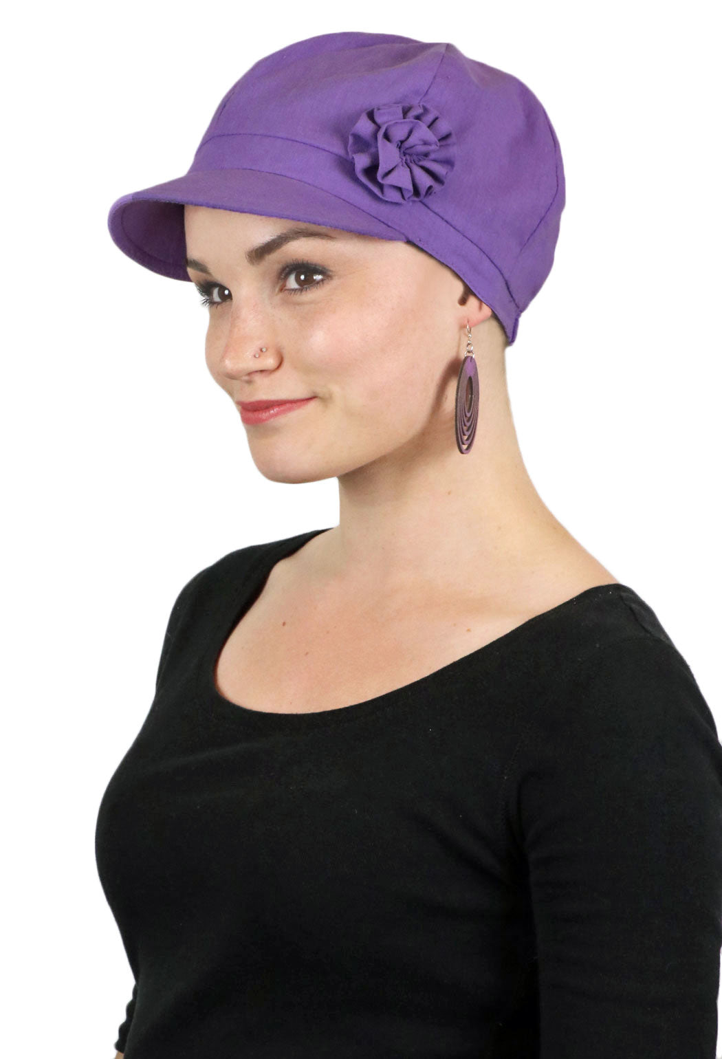 Brighton Newsboy Cap for Chemo Patients Women 100% Cotton 50+ UPF