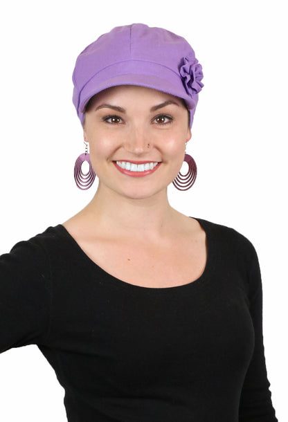 Brighton Newsboy Cap for Chemo Patients Women 100% Cotton 50+ UPF