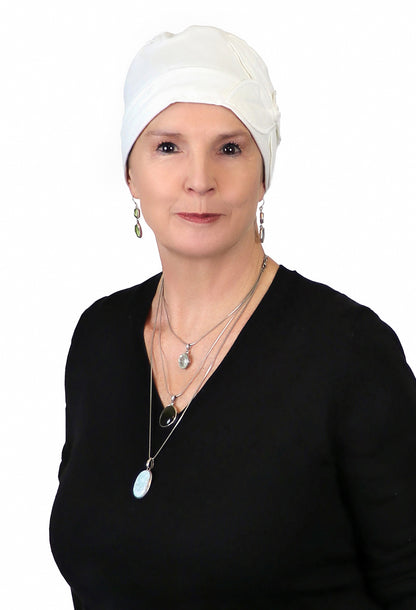 Combed Cotton Butterfly Beanie Chemo Headwear Turban for Women 50+ UPF Sun Protection