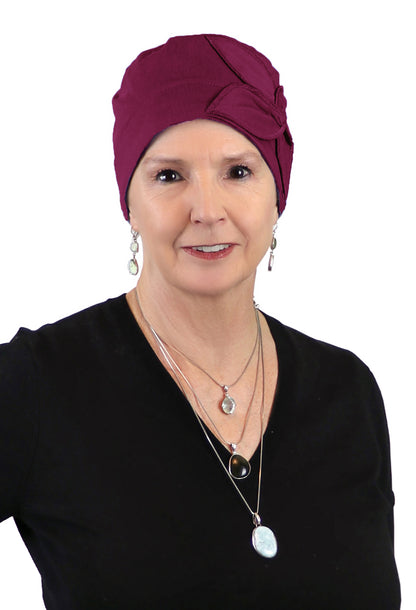 Combed Cotton Butterfly Beanie Chemo Headwear Turban for Women 50+ UPF Sun Protection