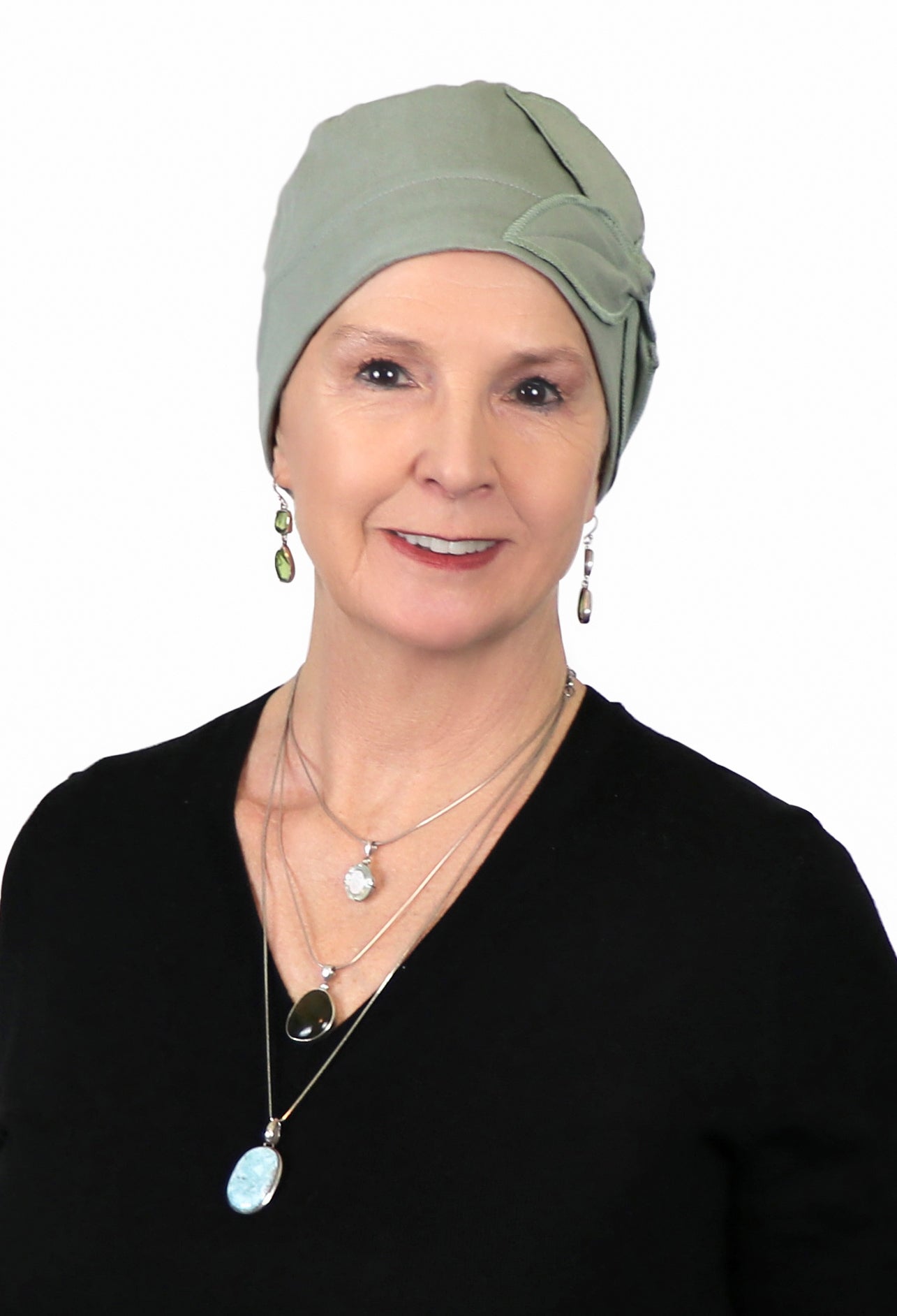 Combed Cotton Butterfly Beanie Chemo Headwear Turban for Women 50+ UPF Sun Protection