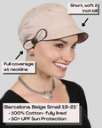 Barcelona Newsboy Hat for Women Small or Medium Sizes 50+ UPF