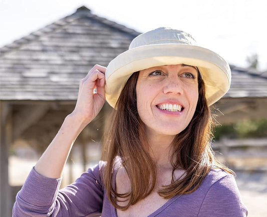 Catalina Small Brimmed Sun Hat for Women Adjustable for Small to Medium Heads 50+ UPF