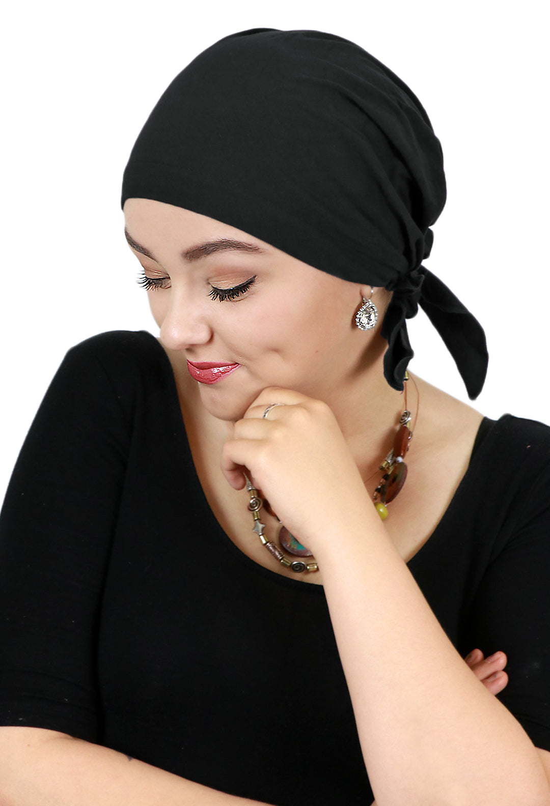 Bamboo Celeste Headscarf Pre Tied Chemo Headwear 50+ UPF Sun Protection