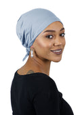 Bamboo Celeste Headscarf Pre Tied Chemo Headwear 50+ UPF Sun Protection