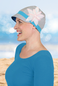 Whimsy Soft Cotton Baseball Cap Chemo Headwear 50+ UPF Day @ the Beach