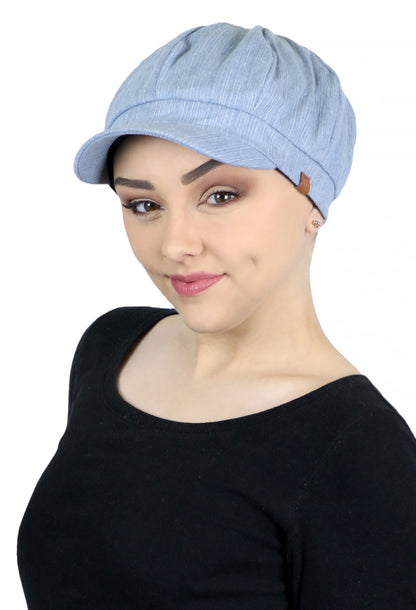 Newsboy Cap Women Denim Newsboy Hat Chemo Headwear Cancer