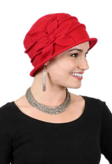 Chic Lace Cloche Hat With Feathers Pom Poms And White Rose Beads 58cm Circumference For Women main image 0