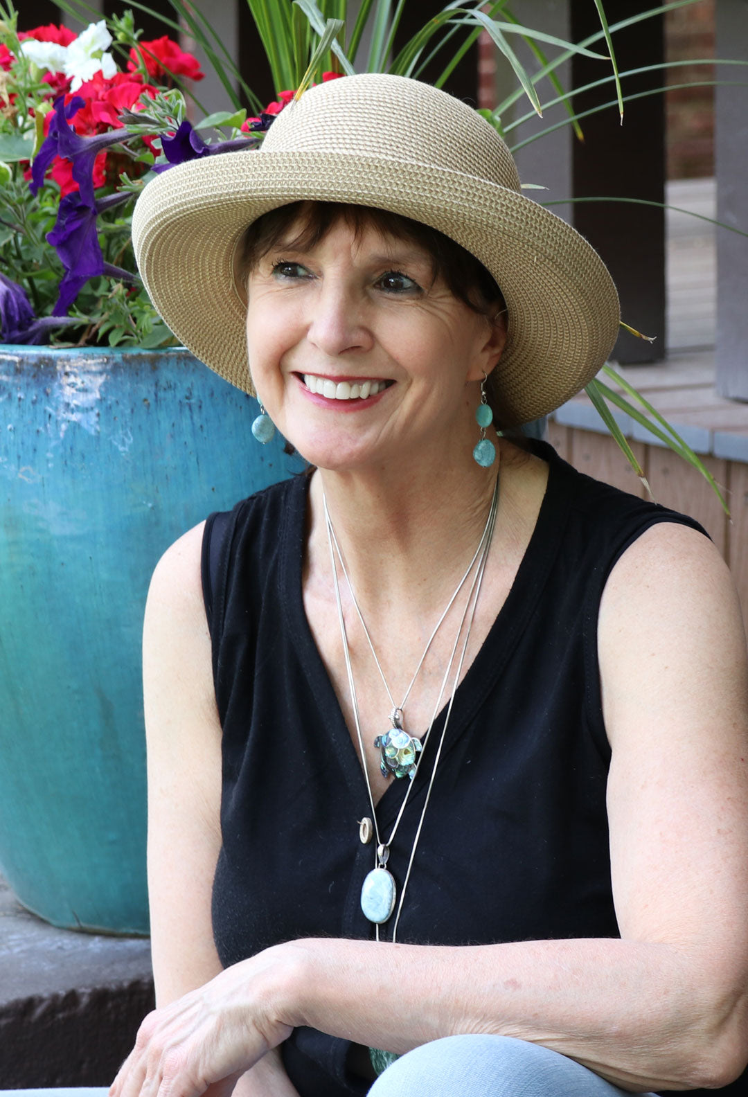 Sausalito Sun Hat for Women with Small Heads Kettle Brim 50+ UPF