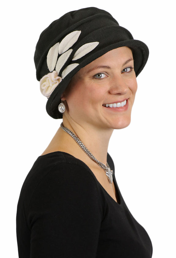 Lady Rose Fleece Cloche Hat For Women