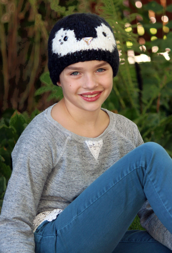 Comfy Critters Penelope Penguin Jeweled Beanie