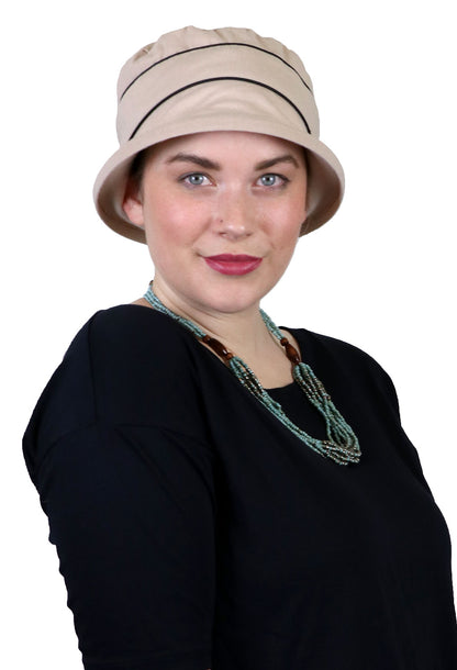 Pippin Cotton Cloche Hat Chemo Headwear for Women 50+ UPF Sun Protection