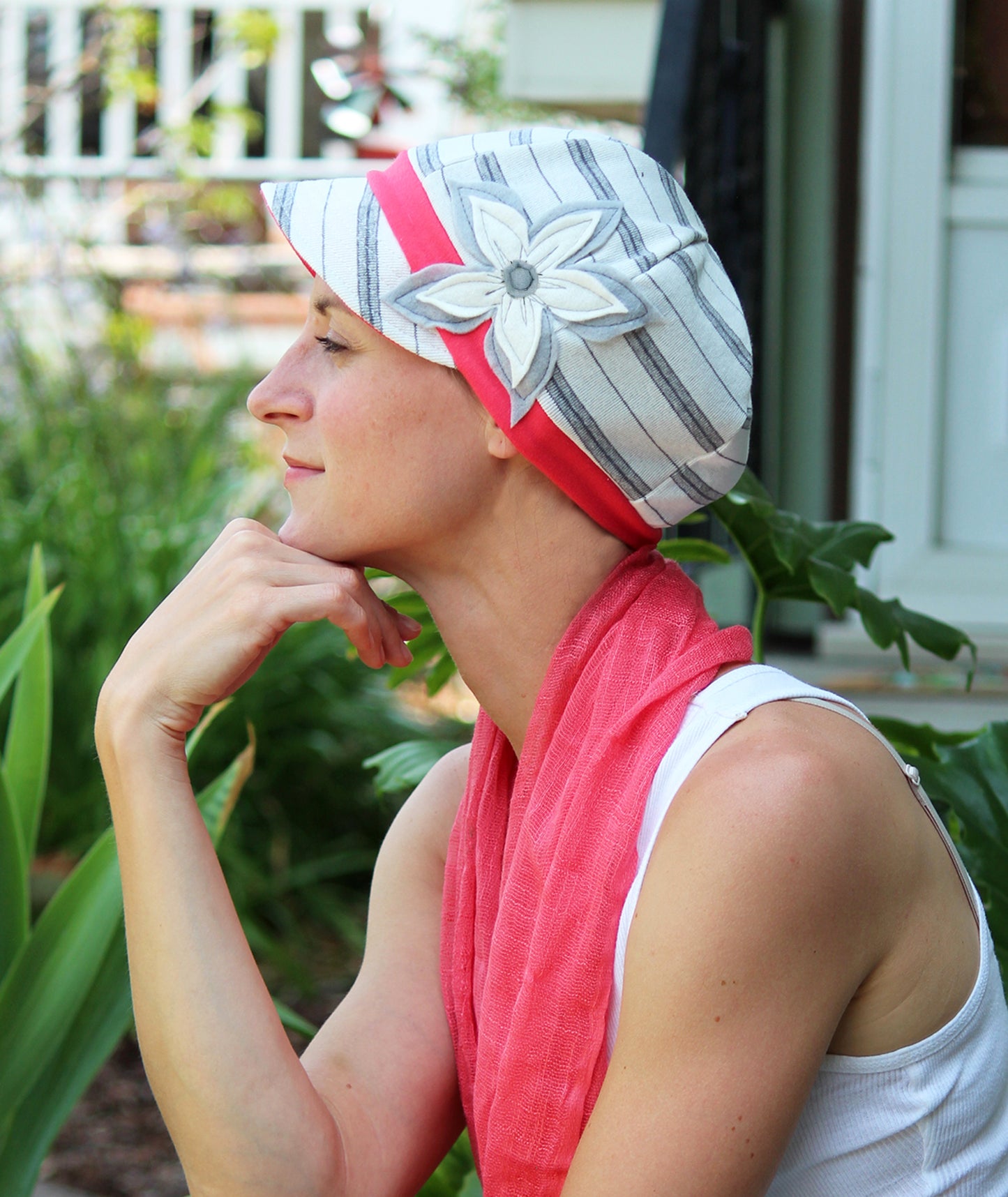 Whimsy Cotton Chemo Hat for Women Under the Boardwalk 50+UPF