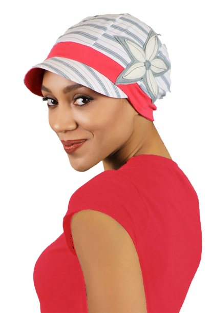 Whimsy Cotton Chemo Hat for Women Under the Boardwalk 50+UPF