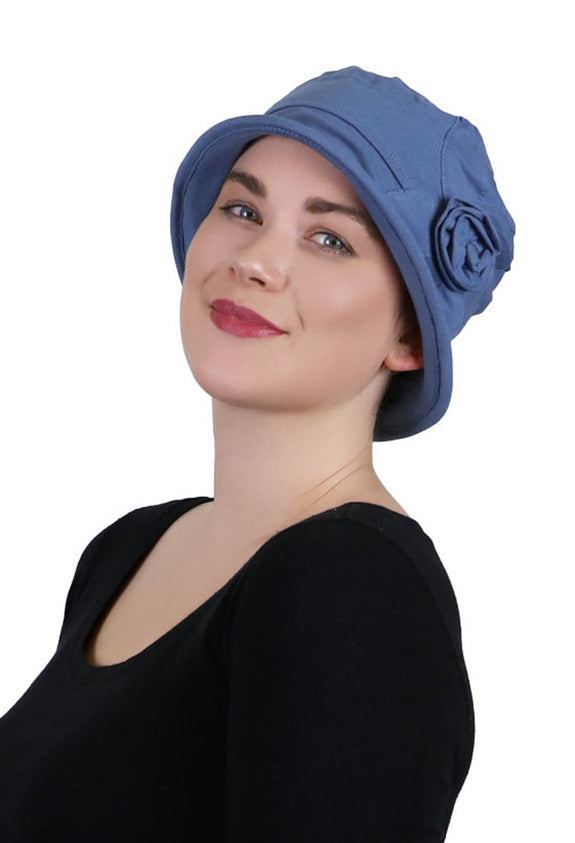 Vancouver Verve Combed Cotton Cloche Hat Chemo Headwear 50+ UPF Sun Protection