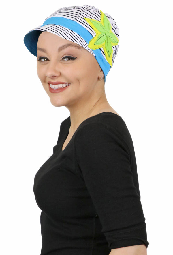 Whimsy Cotton Chemo Cap for Women Margarita UPF 25 Sun Protection