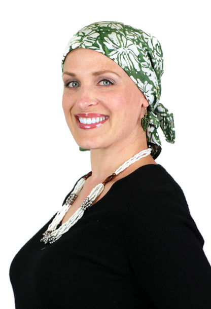 Bali Batik Headscarf Chemo Headwear 50+ UPF Sun Protection 28" x 28"