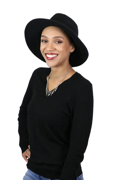 Misty Malloy Wide Brim Fedora for Women Wool Blend CLOSEOUT!